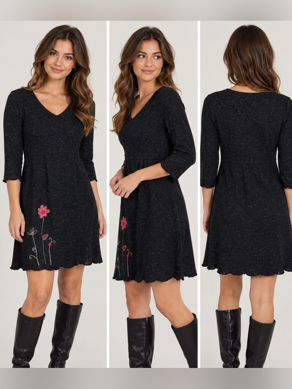 Thyme Maternity Women’s Dress sz M Heather Sweater Style #F321